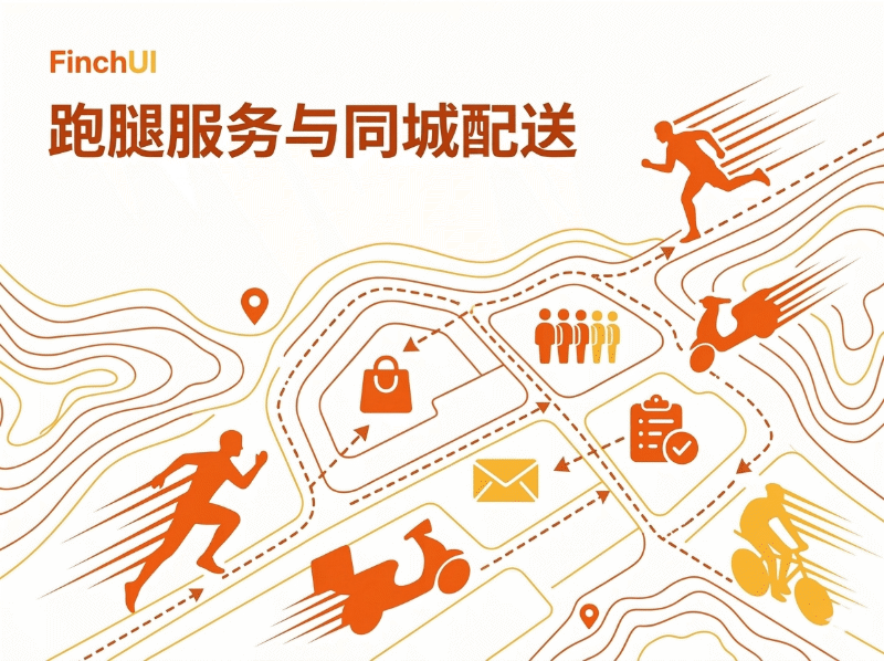 FinchUI 跑腿服务主题 同城配送代买代取网站 多地区筛选 多语言关联