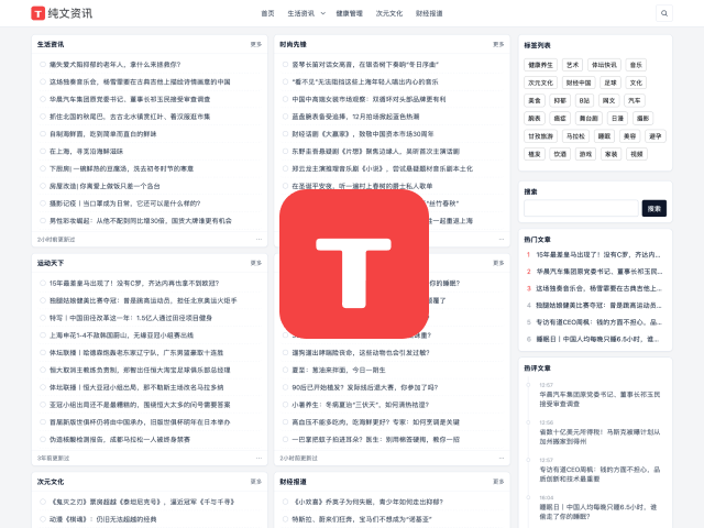 纯文字资讯模板